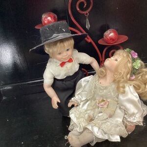 Vintage Black and White Doll Set with Accessories